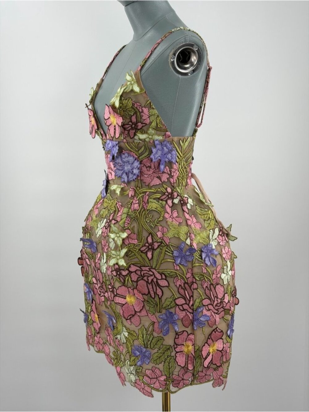 🆕 BRONX & BANCO 🧿 NWOT Iris Floral Aria Mini Dress, Pink Multi - Sz S US 4 - Picture 8 of 13